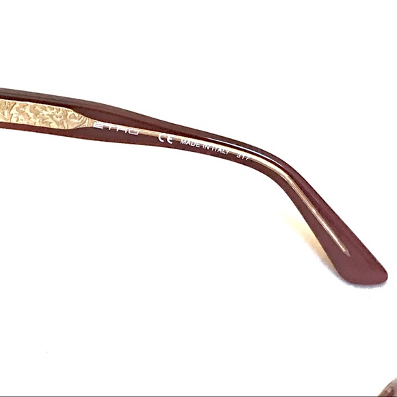 💯Authentic- ETRO Red Frame with Gold Embossed - Picture 7 of 12